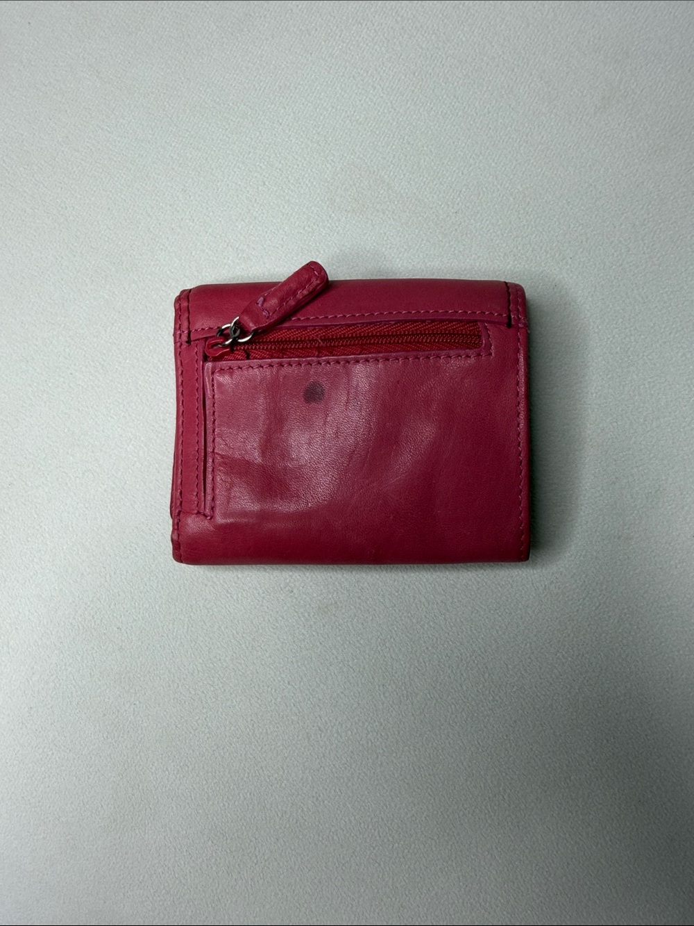 Fossil Compact Leather Wallet - Raspberry - Picture 2 of 7